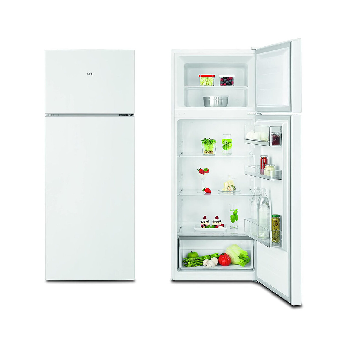 AEG RDB424E1AW freistehender Kühlschrank mit...