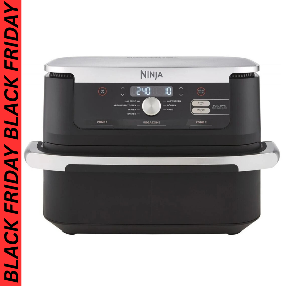 Ninja AF500EU Deluxe Schwarz Edition Foodi FlexDrawer...