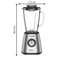 Moulinex BlendForce LM439D10 – 800 W Glas-Blender, 1,7
