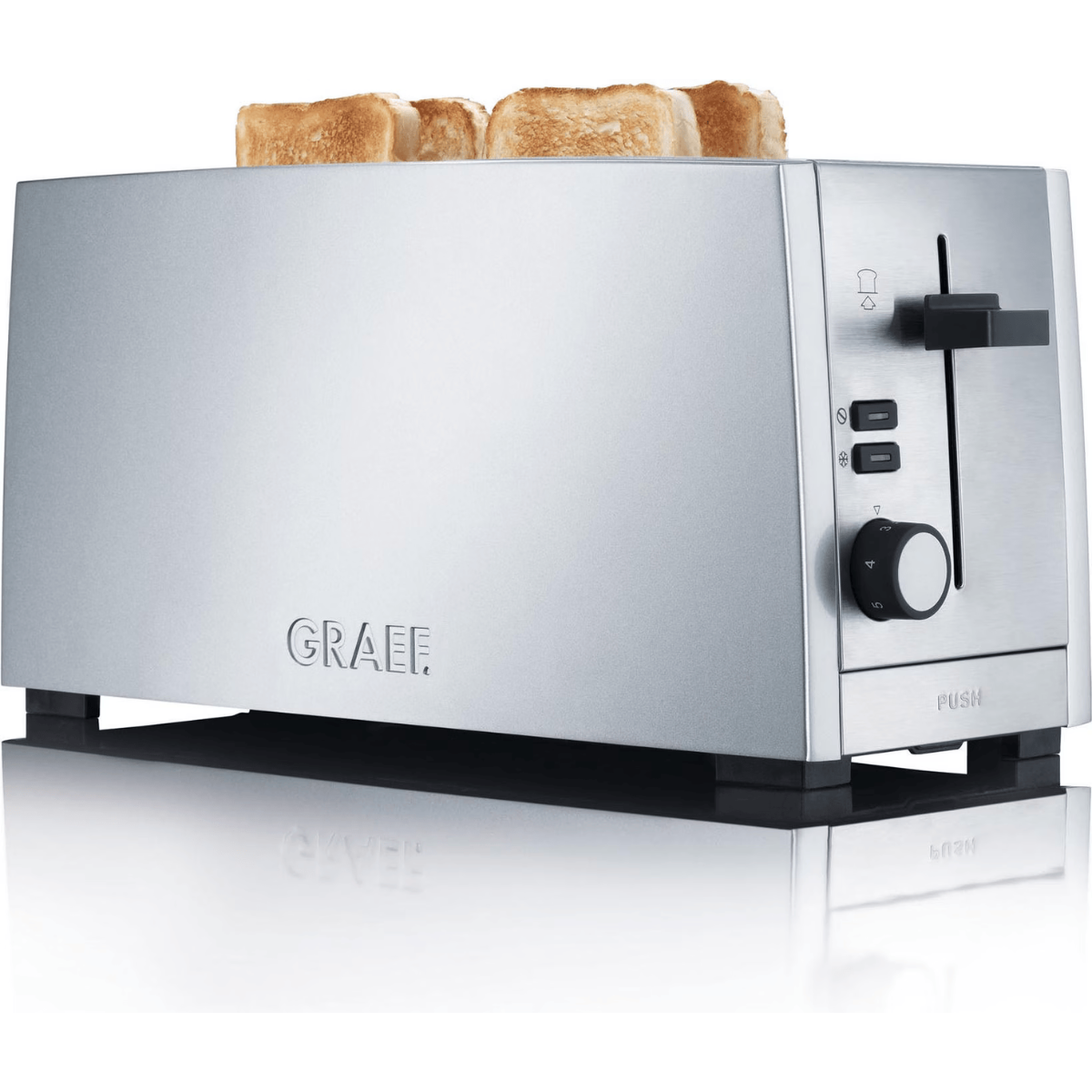 Graef Toaster TO101EU – 4-Scheiben Toaster mit...
