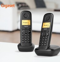 Gigaset A170 DUO Schnurlostelefon – Schwarz, 2 Mobilte