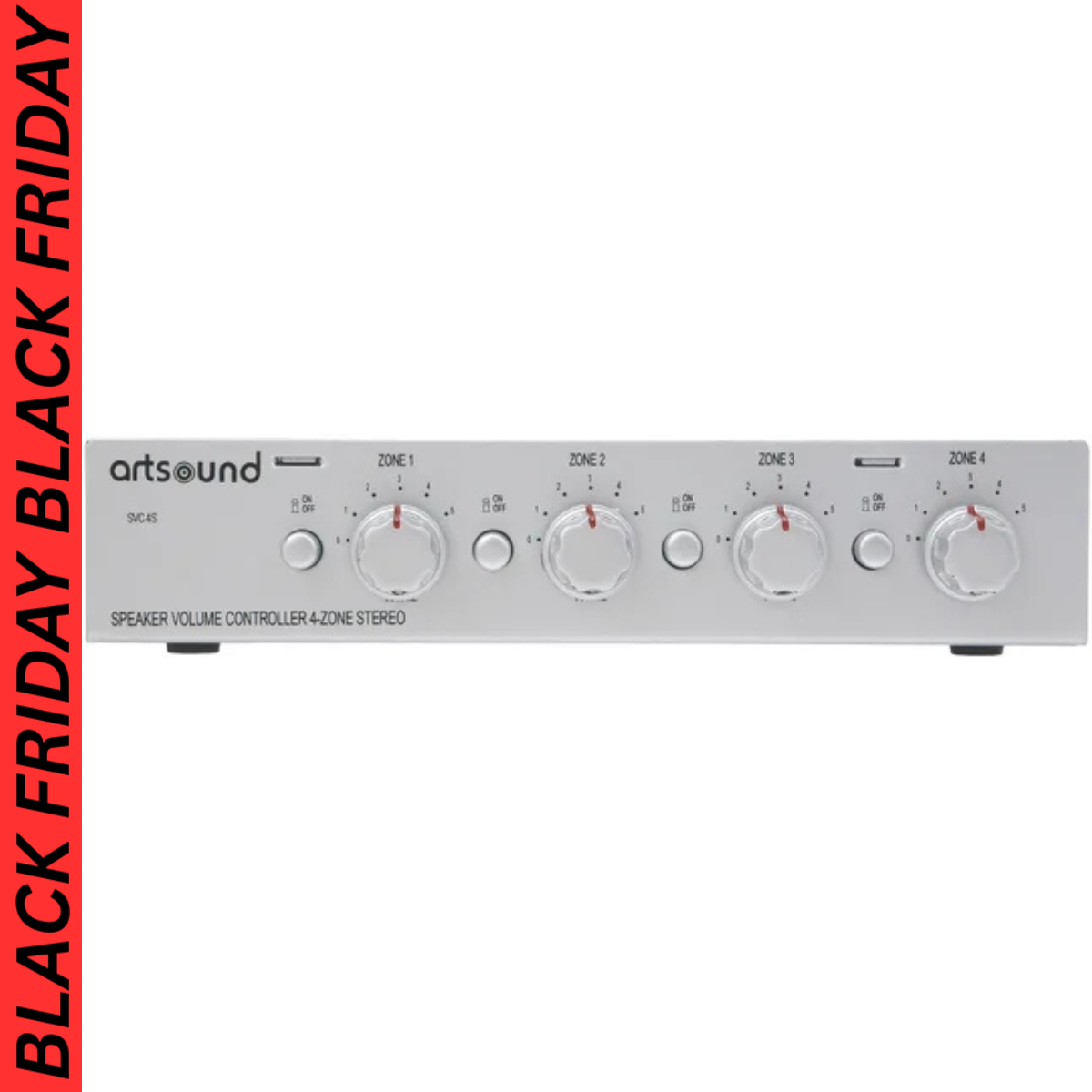 ArtSound SVC4 Schwarz – 4-Zonen...