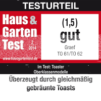 Graef TO62 Toaster – 2-Scheiben, 6 Bräunungsstufe