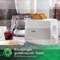 Philips HD2581/00 Toaster – 2-Scheiben, 8 Bräunun