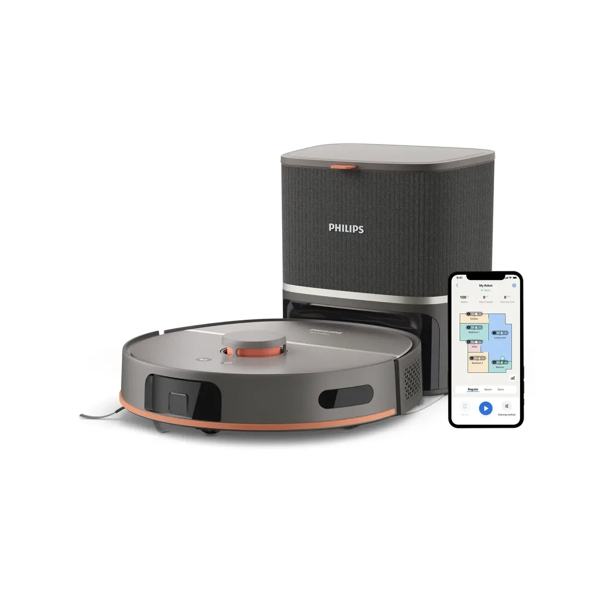 Philips XU5100/10 Saugroboter mit Wischfunktion HomeRun...