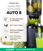 Kuvings AUTO8 KHS-860SE Slow Juicer 2L Matt Black 5