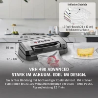 CASO VRH 490 advanced Vakuumierer 110 Watt Edelstahl-Schwarz