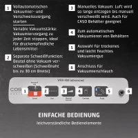 CASO VRH 490 advanced Vakuumierer 110 Watt Edelstahl-Schwarz