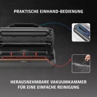 CASO VRH 490 advanced Vakuumierer 110 Watt Edelstahl-Schwarz