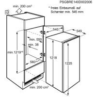 Zanussi ZBA23022SA – Einbaukühlschrank mit 208 Li