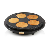 DOMO DO9227P Pancake-Platten Antihaftbeschichtung, Kontrollleuchte Schwarz