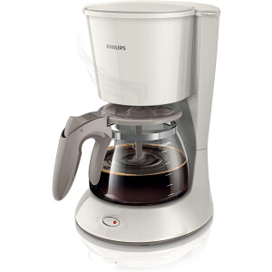Philips HD7461/20 New Daily Kaffeemaschine Aroma-Swirl mit Abschaltautomatik, Glaskanne, weiß/schwarz