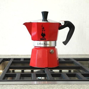 Bialetti 0004942 Italienische Kaffeemaschine, Aluminium, rot, 3 Tassen