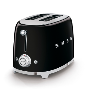 Smeg TSF01BLEU 50`s RETRO STYLE 2-SCHLITZ-TOASTER KOMPAKT, SCHWARZ