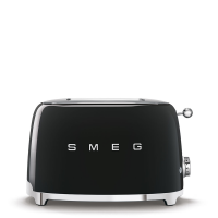 Smeg TSF01BLEU 50`s RETRO STYLE 2-SCHLITZ-TOASTER KOMPAKT, SCHWARZ