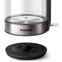 Philips HD9339/80 Wasserkocher aus Glas, 2200 Watt, 1,7 Liter