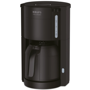 Krups Pro Aroma KM303810 Filterkaffeemaschine 1 Liter Fassungsvermögen mit Thermokanne 800 Watt für 10-15 Tassen Kaffee schwarz