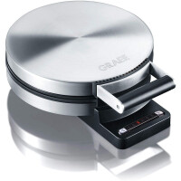 GRAEF WA80 Waffeleisen - Edelstahl, Herzform-Waffeln, 6 Br&a