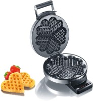 GRAEF WA80 Waffeleisen - Edelstahl, Herzform-Waffeln, 6 Br&a