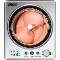 UNOLD 48872 Eismaschine Exklusiv mit selbstkühlendem Kompressor, 2 L Volumen, modernes Edelstahlgehäuse, digitaler Timer, 180 W