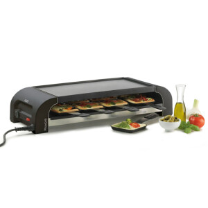Stöckli 0028.02 PizzaGrill for8, VDE, Multifunktionales Tischkochgerät geeignet für Raclette, Mini-Pizzas und zum Grillen
