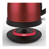 Moulinex BY550510 Wasserkocher SUBITO SELECT 1,7 L 2000-2400Watt rot/schwarz