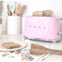 Smeg TSF02PKEU 50s Retro Style, 2-SCHLITZ-TOASTER, LANG, Cad