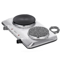 SEVERIN DK1014 2-PLATTEN-RECHAUD 1000/1500W EDELSTAHL-B&Uuml