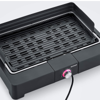 SEVERIN PG8562 Tischgrill mit Aluminium-Grillplatte, Schwarz 2200W