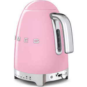 Smeg KLF04PKEU Wasserkocher mit variablen Temperaturen,50s Retro Style, 1,7 L, Cadillac Pink