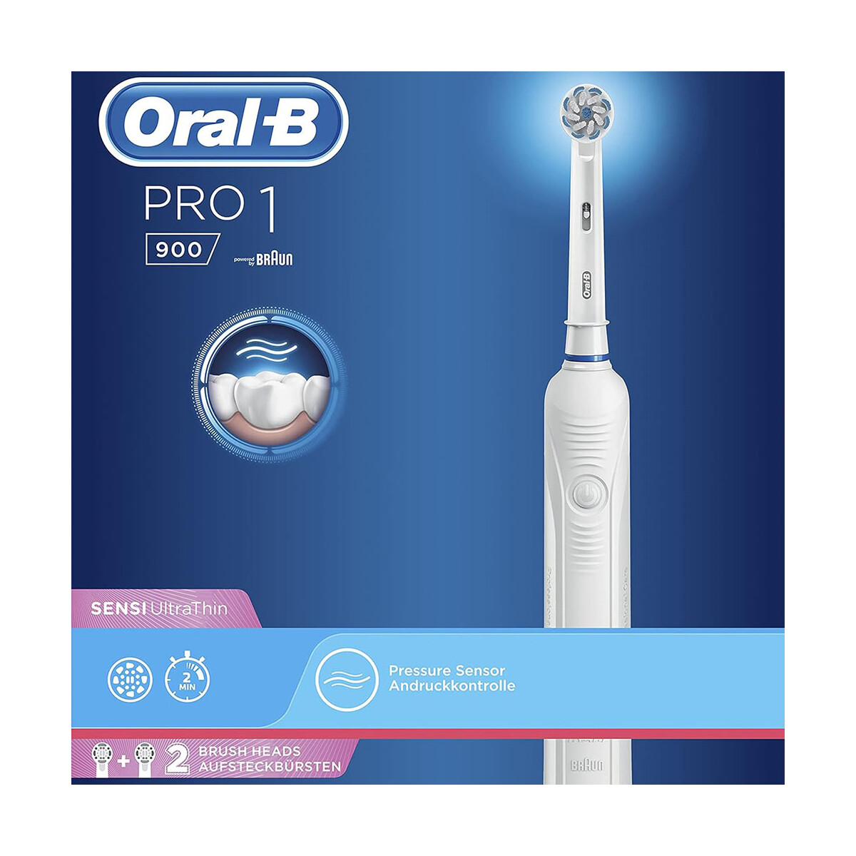Oral-B Pro 1 900 Elektrische Zahnbürste, für...