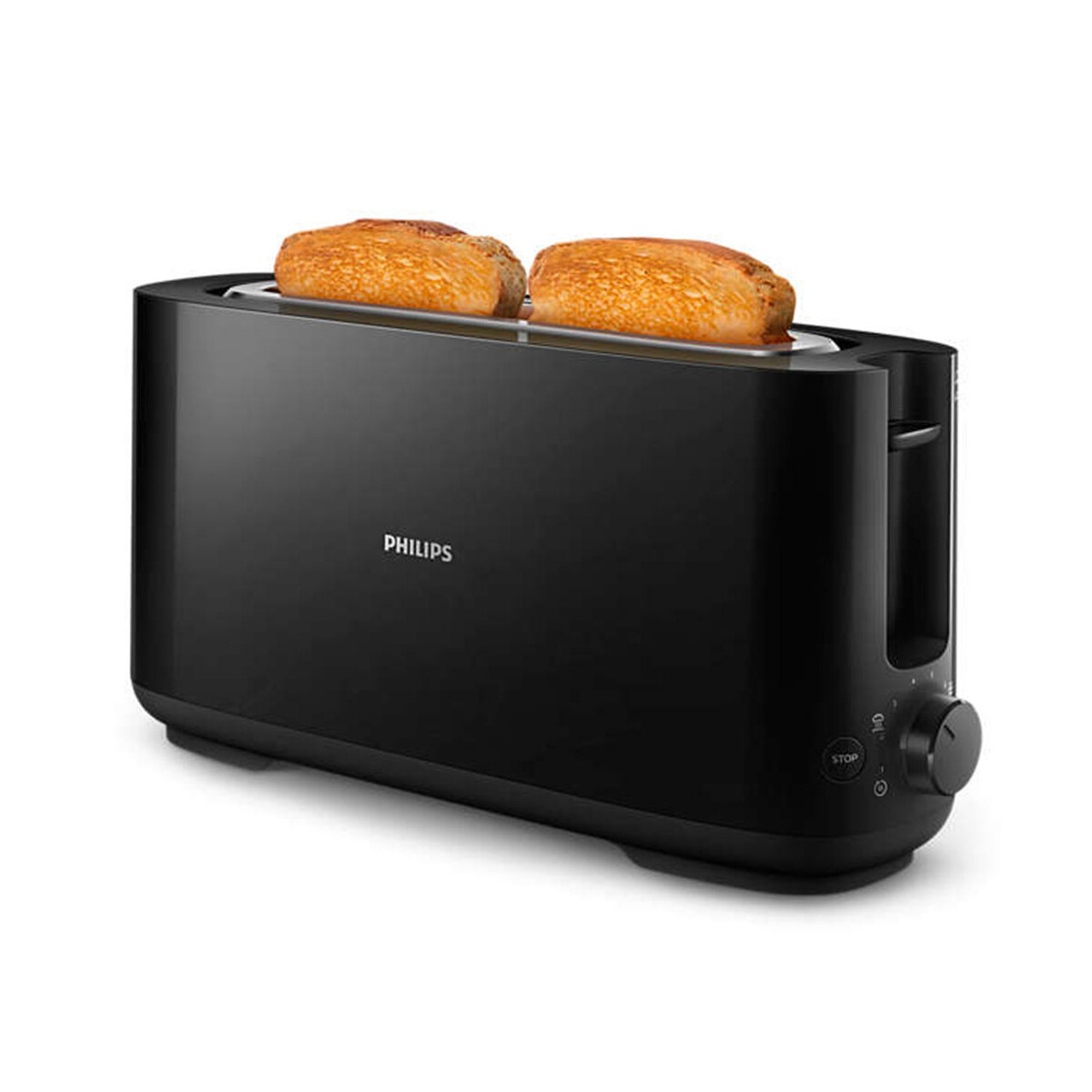 Toaster HD2590/90 mit  langer Toastkammer, Schwarz